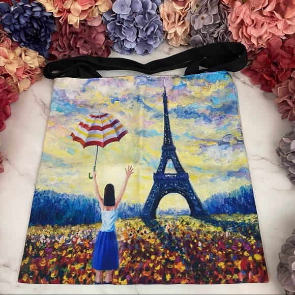 Eco-Friendly Eiffel Tower Paris Folding Tote Bag - Picture 5 of 16